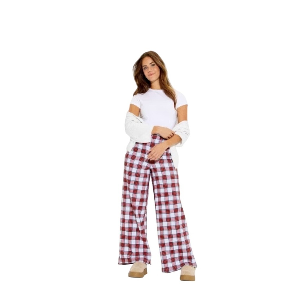 Grayson Threads Women's Red Plaid Fleece Pajama Pants‎ Size XXL
